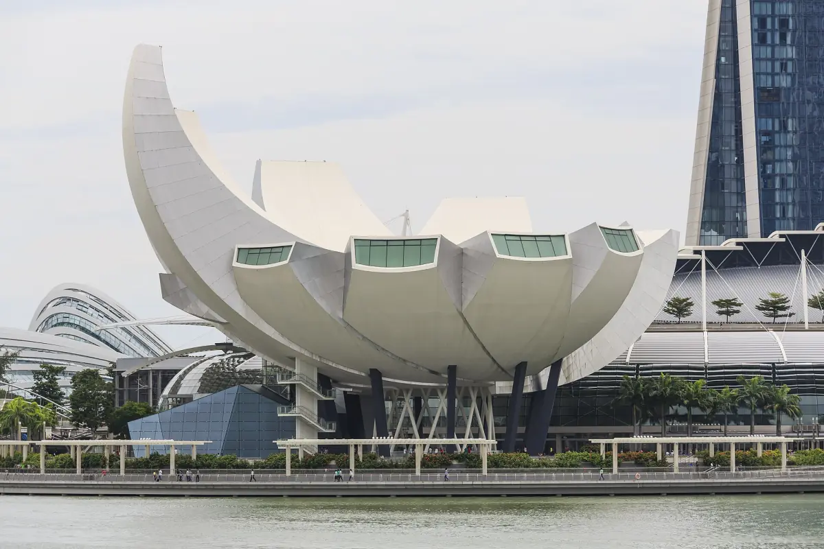 The lotus-shaped ArtScience Museum