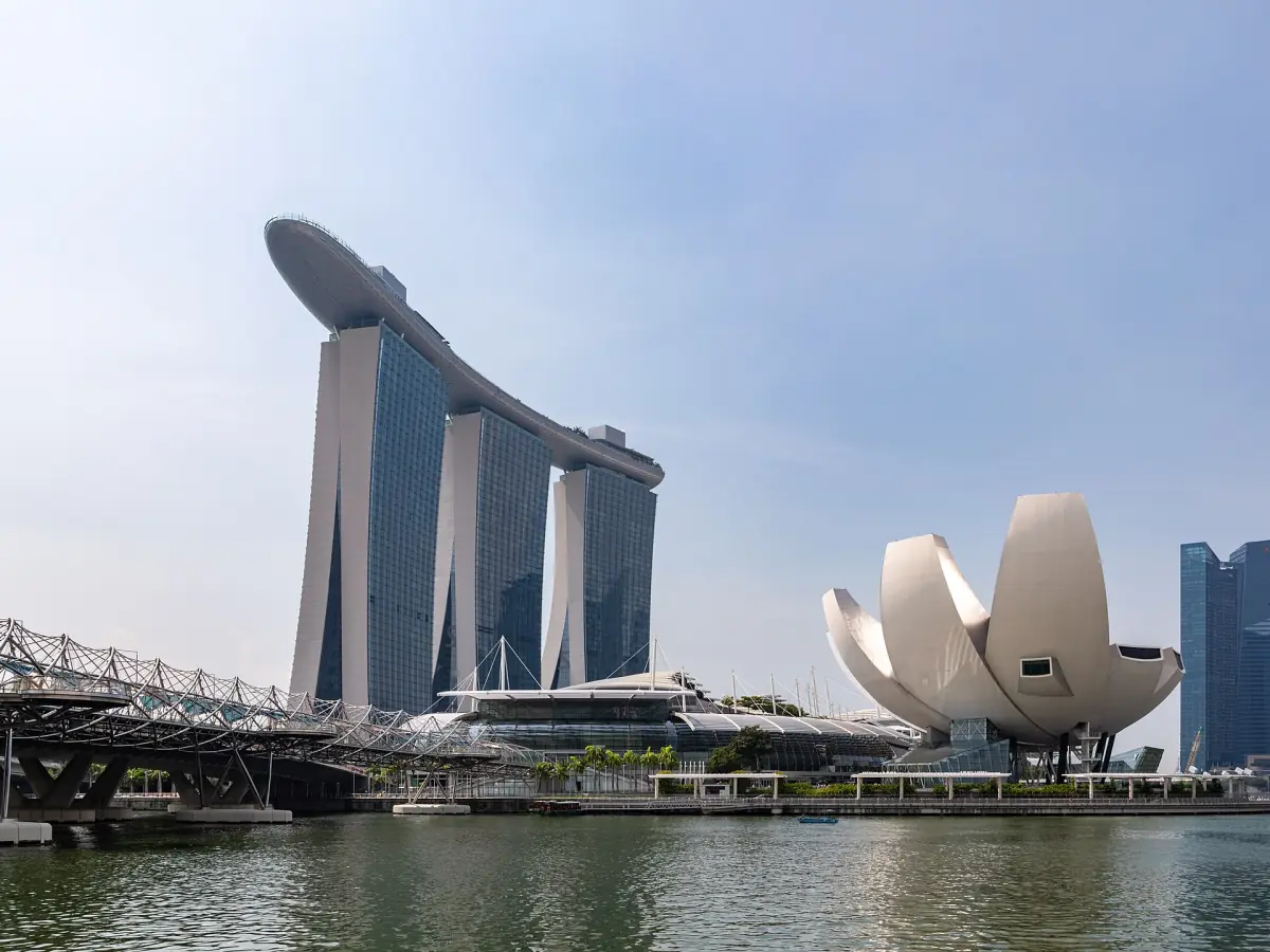 Marina Bay Sands and the ArtScience Museum by day