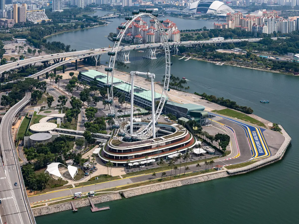 The Singapore Flyer seen from above