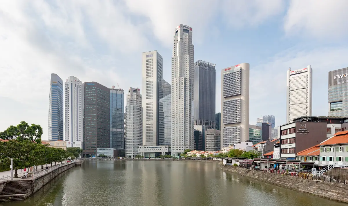 The skyline above the Singapore River