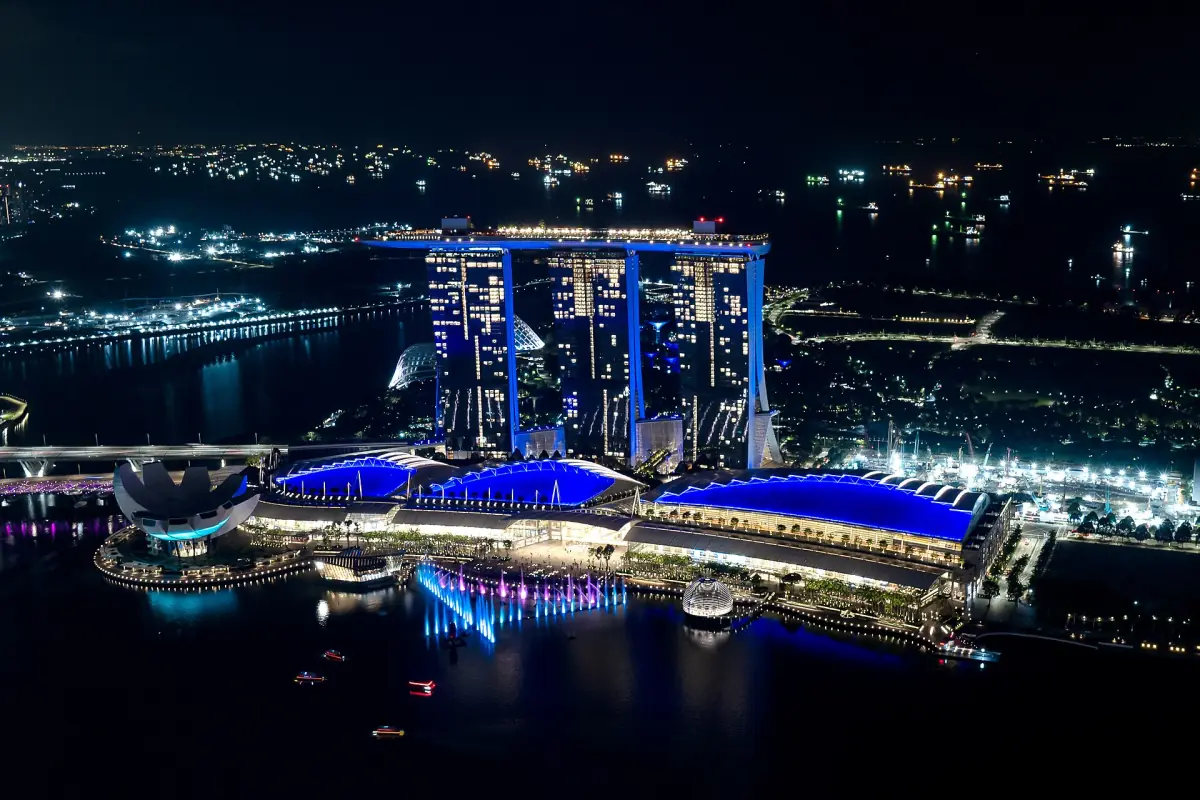Marina Bay Sands during the evening show